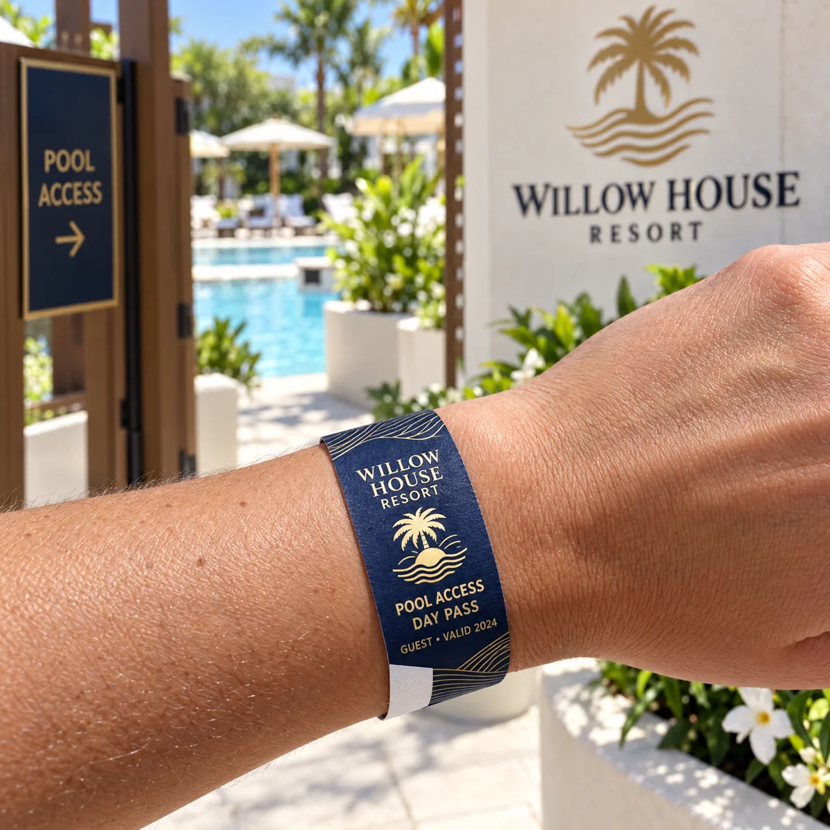 Pool Wristbands in use