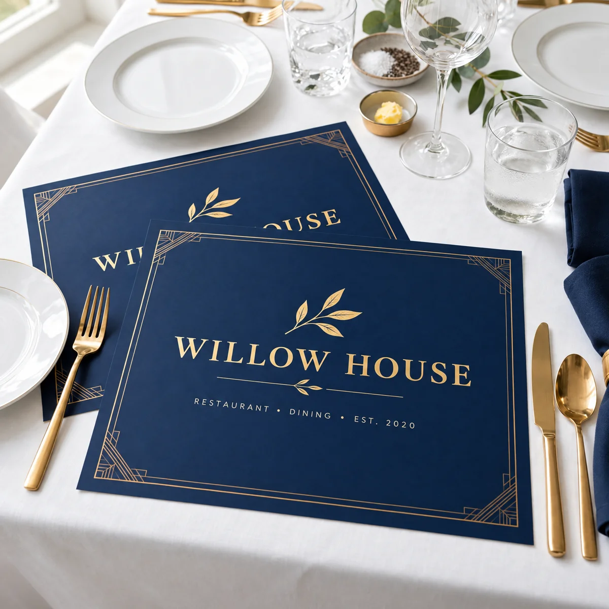 Placemats in use