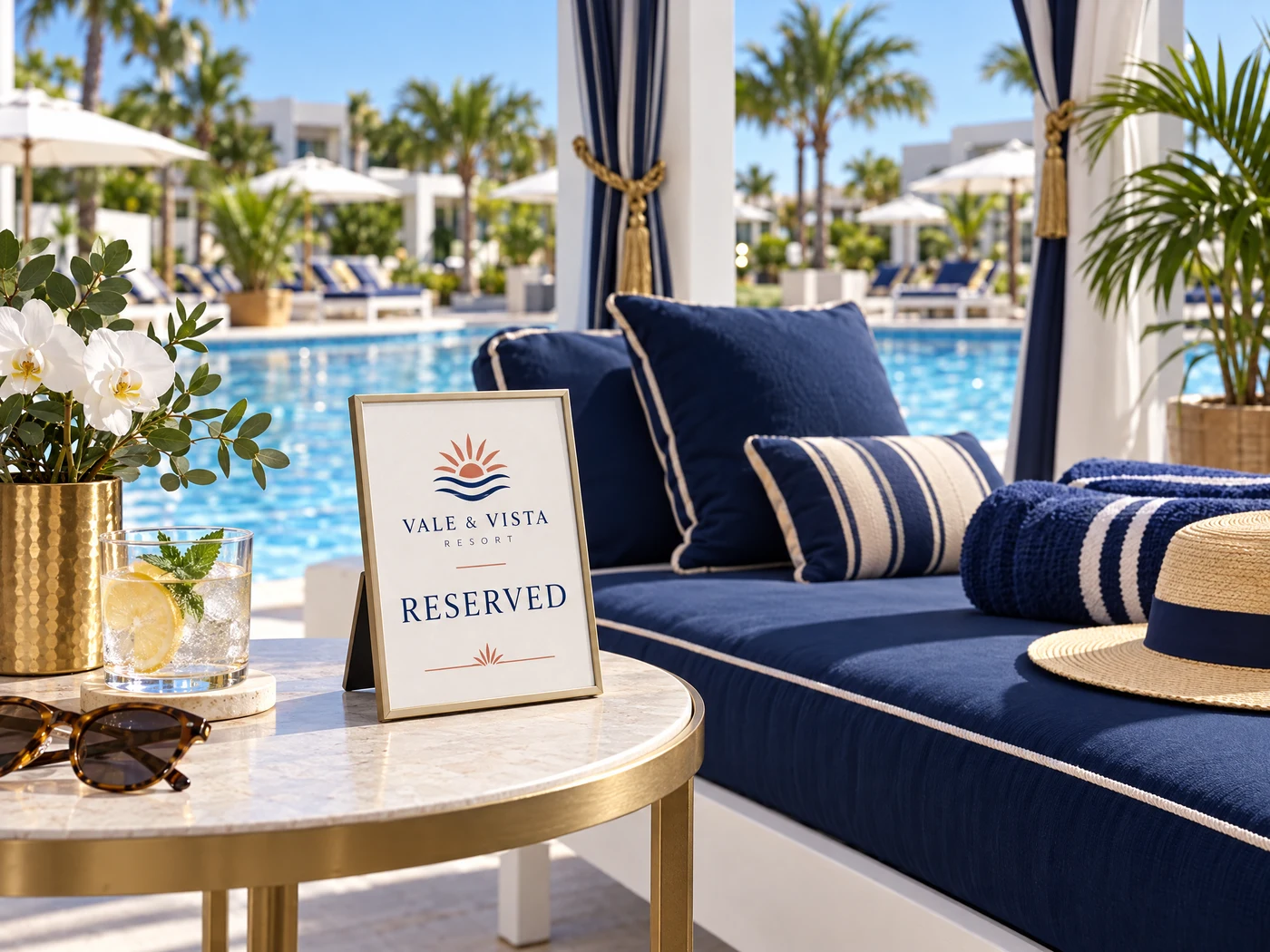 Cabana Reserved Signs - Customized for your property