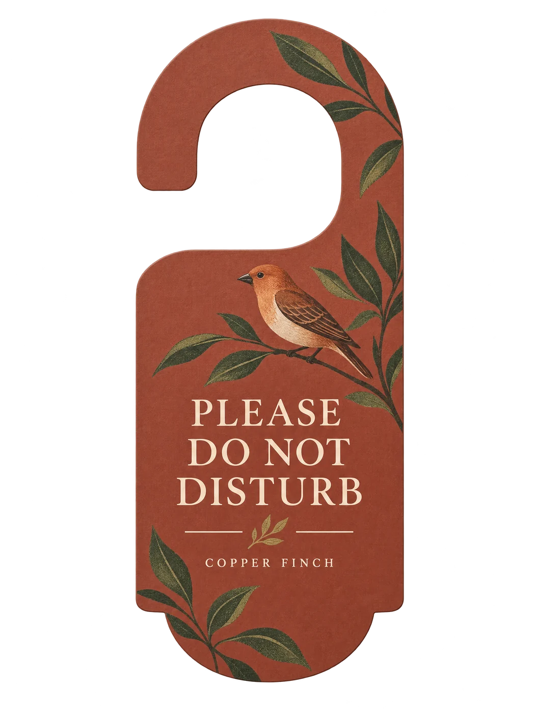 Custom Do Not Disturb hanger custom-design studio example