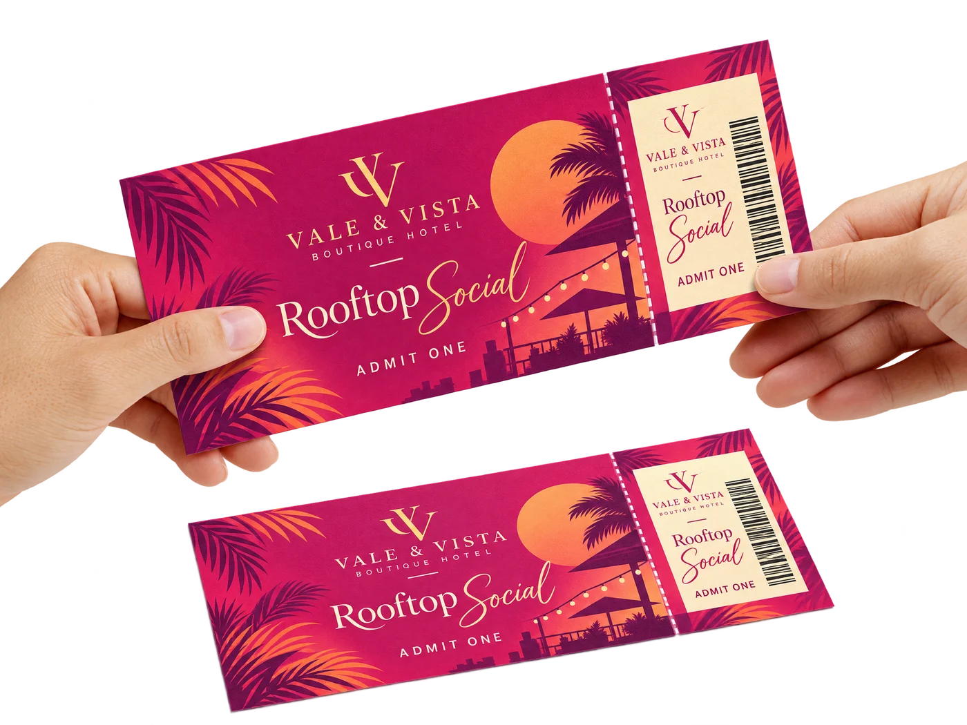 Custom event ticket custom-design studio example